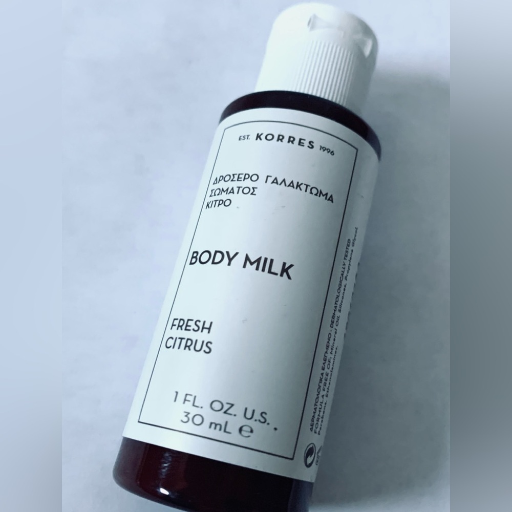 Korres Body Milk 1oz Greece lotion fresh citrus